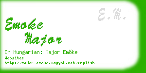 emoke major business card
