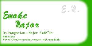 emoke major business card